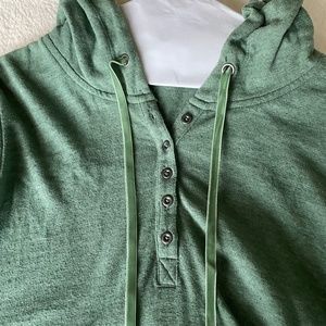 Prana green pullover hoodie, Large